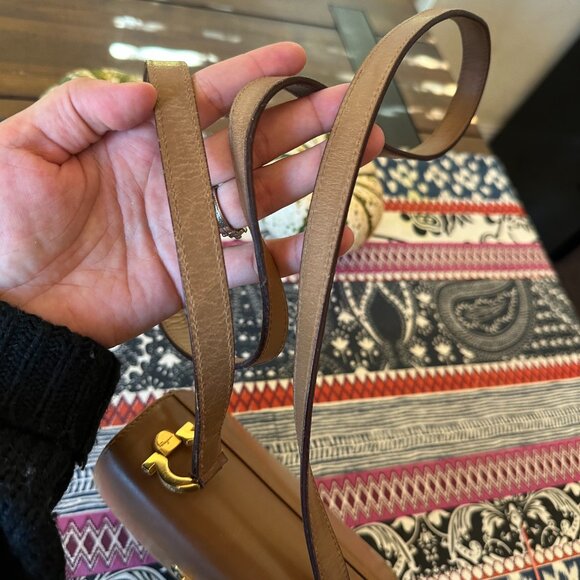 Salvatore Ferragamo Gancini Mini Tan Crossbody - Picture 15 of 15